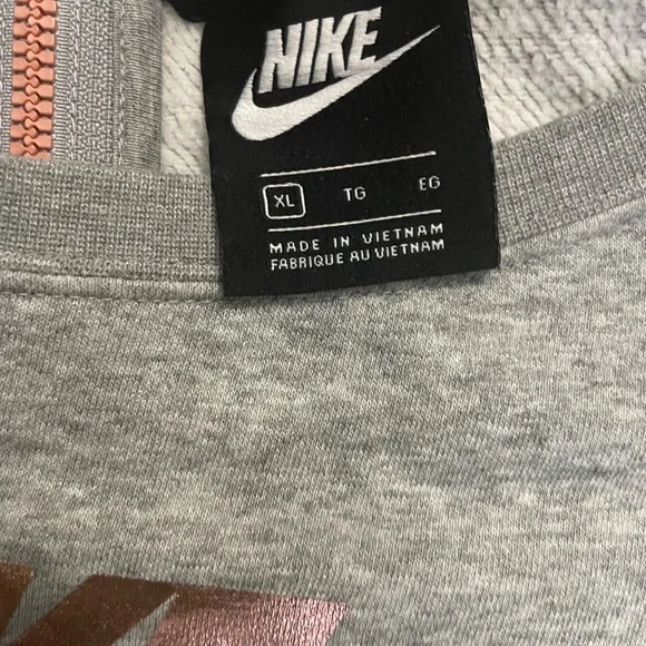 Nike Air Heather Gray Sweatshirt with Gold Logo - Picture 6 of 6